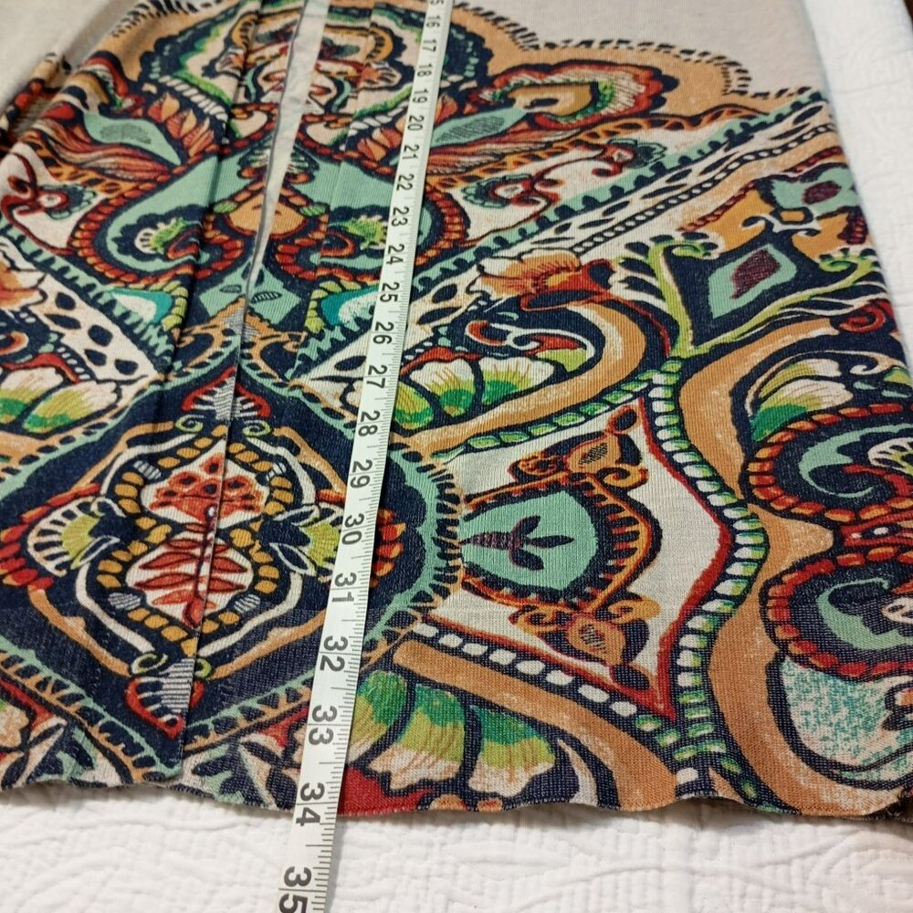 Chicos Cardigan Multicolor Open Front Paisley Print Lightweight Sz 2 (US 12-14) - Picture 9 of 9
